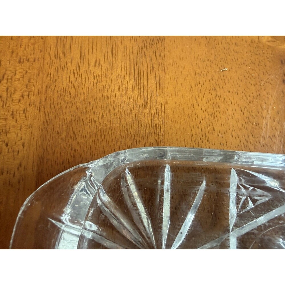 Vintage Anchor Hocking EAPC Star of David Glass Butter Dish Covered Lid 1/4 lb - Picture 6 of 7